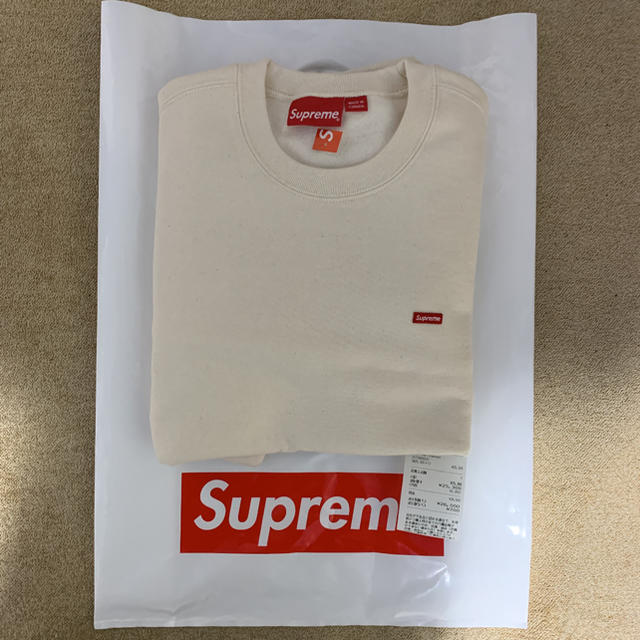 supreme Small Box Crewneck ナチュラル Mサイズ