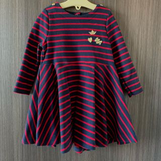 プチバトー(PETIT BATEAU)の新品　プチバトー　マリニエールサーキュラーワンピース　18m(ワンピース)