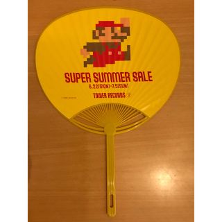 TOWER RECORDS　マリオうちわ(ノベルティグッズ)