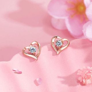 ピアス　スワロフスキー　シルバー　18k アレルギー対応　ピンク(ピアス)