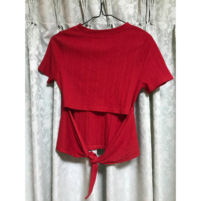 GRL(グレイル)のＧＲＬ トップス 半袖 背中空き 赤 レッド レディースのトップス(Tシャツ(半袖/袖なし))の商品写真