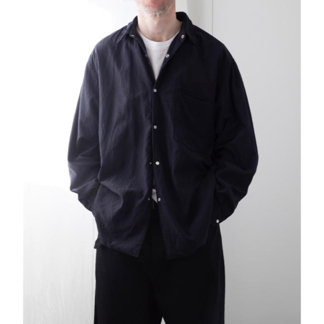 19AW/新品】comoli ナイロンシルク中綿 シャツジャケット サイズ 2