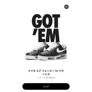 ピースマイナスワン(PEACEMINUSONE)のNike air force 1 para noise(スニーカー)