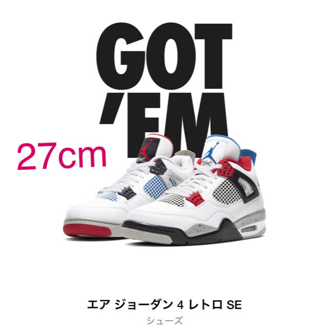 NIKE AIR JORDAN 4 WHAT THE 4  27cm