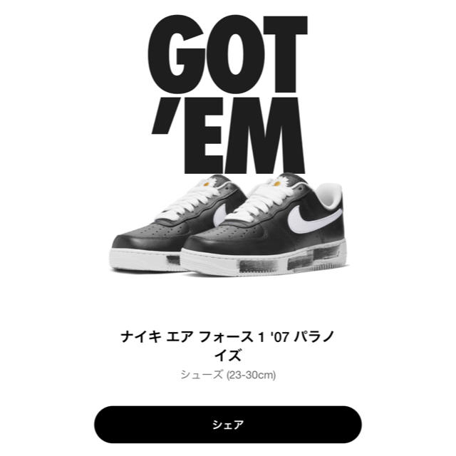 NIKE(ナイキ)のエアフォース　パラノイズ メンズの靴/シューズ(スニーカー)の商品写真