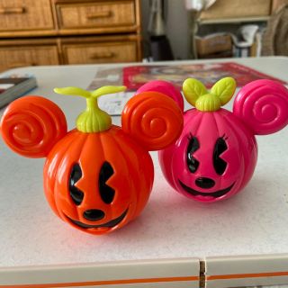 ディズニー(Disney)のカボチャミッキー＆ミニー【ハロウィン】(キャラクターグッズ)