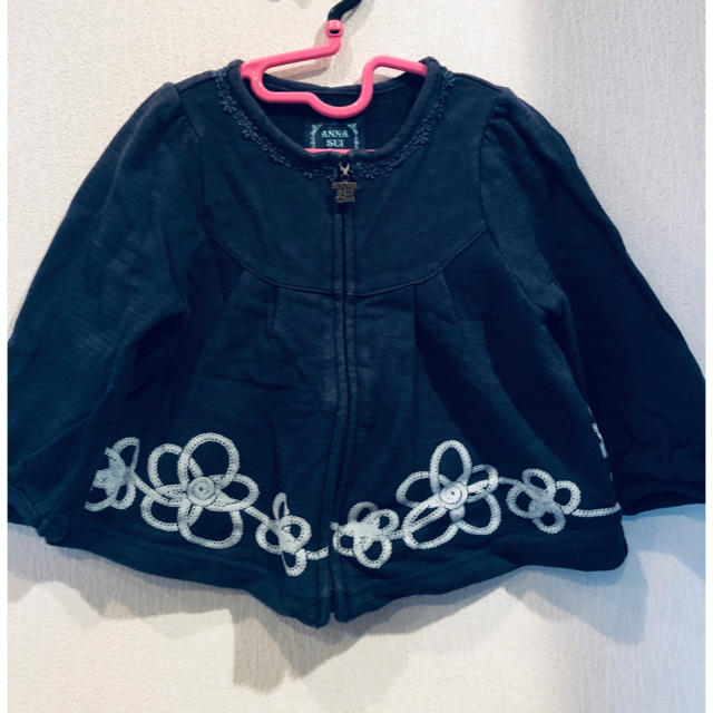 ANNA SUI mini(アナスイミニ)の【値下げ】アナスイミニ　ネイビージャケット キッズ/ベビー/マタニティのキッズ服女の子用(90cm~)(ジャケット/上着)の商品写真