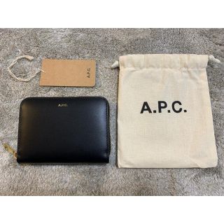 アーペーセー(A.P.C)の新品 a.p.c. apc アーペーセー ブラック 二つ折り 財布 ウォレット(財布)