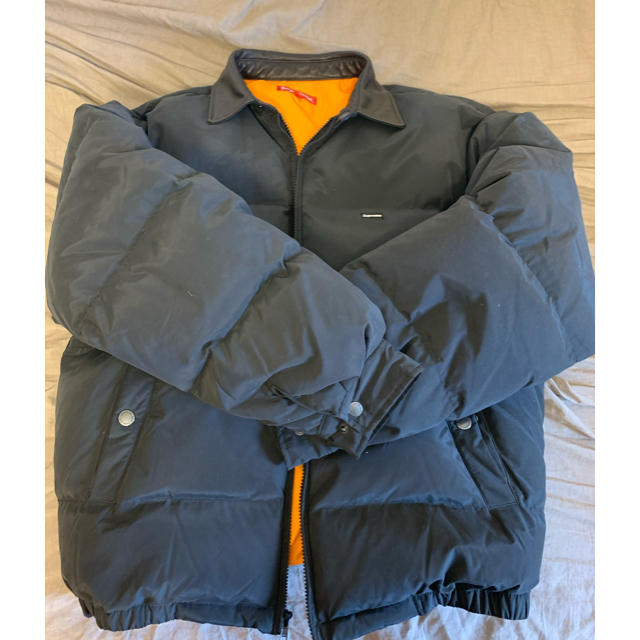 Supreme Leather Collar Puffy Jacket L