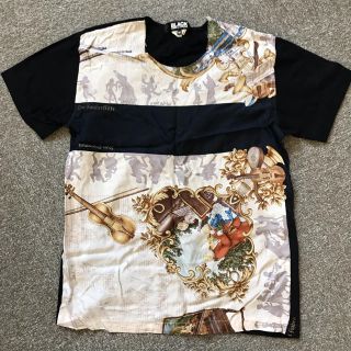 ブラックコムデギャルソン(BLACK COMME des GARCONS)のブラック コムデギャルソン  スカーフ Tシャツ 黒(Tシャツ/カットソー(半袖/袖なし))