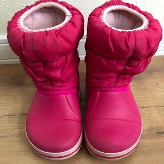 クロックス(crocs)のみぃー様専用☆ クロックス　スノーブーツ　ピンク　c6(ブーツ)