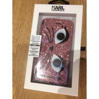 カールラガーフェルド(Karl Lagerfeld)の新品未開封！カール・ラガーフェルド iPhone8 iPhone7 手帳型ケース(iPhoneケース)