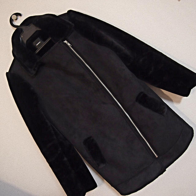 MURUA(ムルーア)のMURUA フェイクムートンコート レディースのジャケット/アウター(ライダースジャケット)の商品写真