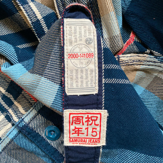 SAMURAI JEANS(サムライジーンズ)のkeiさん専用 サムライジーンズ  15周年 インディゴセルビッチネルシャツ メンズのトップス(シャツ)の商品写真