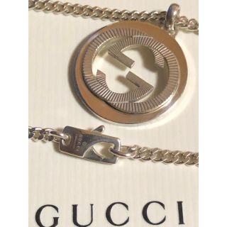 グッチ(Gucci)のGUCCI グッチ 正規品 ネックレス シルバー インターロッキング ギョーシェ(ネックレス)