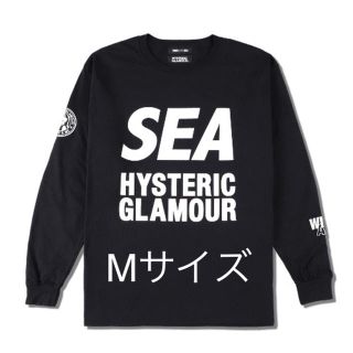 ヒステリックグラマー(HYSTERIC GLAMOUR)のヒステリックグラマー wind and sea カットソー 黒 Mサイズ(Tシャツ/カットソー(七分/長袖))