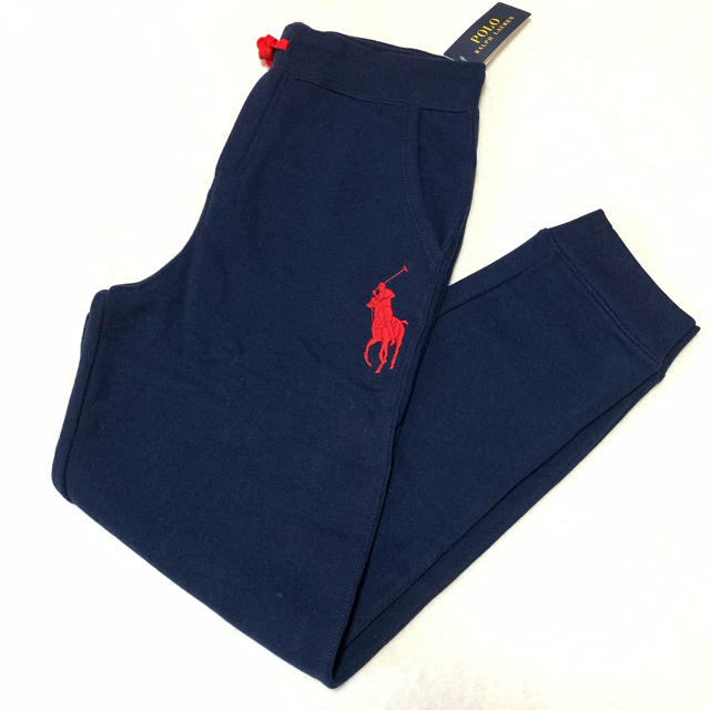 POLO RALPH LAUREN(ポロラルフローレン)のボーイズ M/150 新品 裏起毛 ビッグポニー スウェットパンツ ネイビー キッズ/ベビー/マタニティのキッズ服男の子用(90cm~)(パンツ/スパッツ)の商品写真