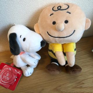 ピーナッツ(PEANUTS)のチャーリーブラウン スヌーピー ぬいぐるみキーホルダー(キャラクターグッズ)