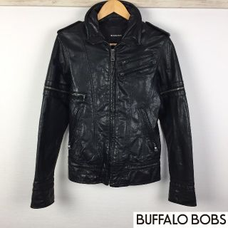 バッファローボブス(BUFFALO BOBS)の美品 バッファローボブズ レザージャケット ブラック サイズ1(レザージャケット)