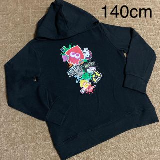 バンダイ(BANDAI)のBANDAI スプラトゥーン フード付 長袖 トレーナー キッズ 男の子 黒(Tシャツ/カットソー)