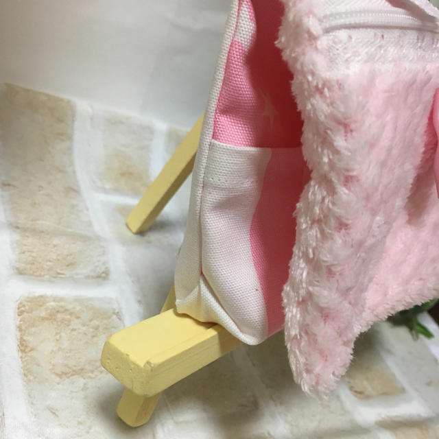 ふわふわ移動ポケット  ピンク ハンドメイドのキッズ/ベビー(外出用品)の商品写真