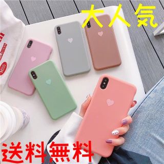 iPhoneXRケース iPhone ケース ハート シリコン アイフォンケース(iPhoneケース)