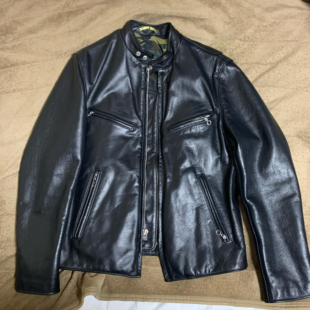 A BATHING APE x SCHOTT NYC RIDERS JACKET