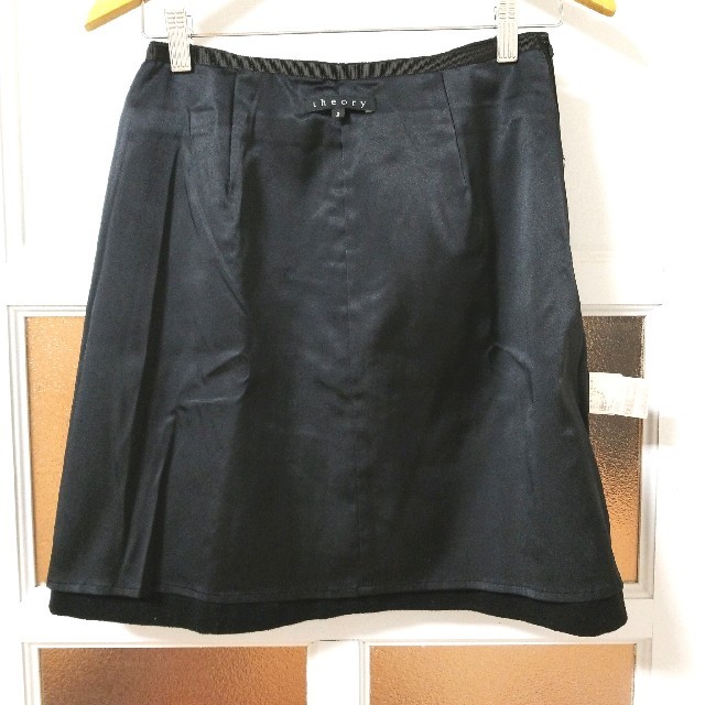 theory(セオリー)のセオリー 秋冬 ウール ブラック 台形スカート 2(Mサイズ) レディースのスカート(ひざ丈スカート)の商品写真