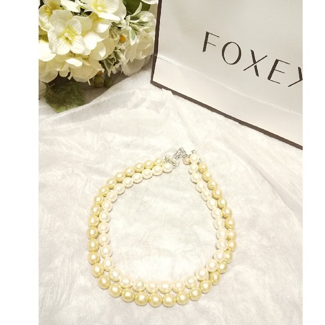 フォクシー❇️FOXEY❇️ 美品 バロックパール 二連ネックレス