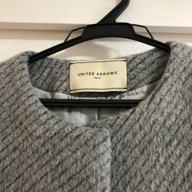 UNITED ARROWS(ユナイテッドアローズ)のユナイテッドアローズ　ノーカラーコート レディースのジャケット/アウター(ロングコート)の商品写真