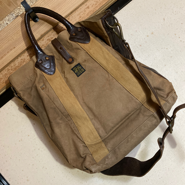 RRL MILITARY LEATHER SHOULDER BAG