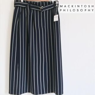 マッキントッシュフィロソフィー(MACKINTOSH PHILOSOPHY)の定価1.7万/ マッキントッシュフィロソフィー ストライプスカート(ひざ丈スカート)