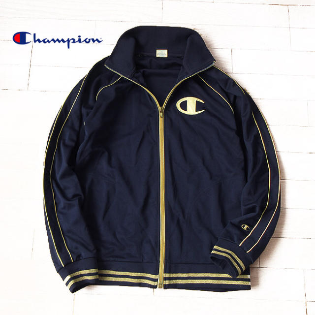 Champion(チャンピオン)の美品 XL チャンピオン レディース ジャージ/ジャケット ネイビー レディースのジャケット/アウター(その他)の商品写真