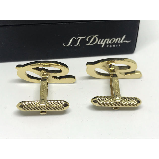 正規美 Dupont デュポン Dロゴカフス 金 ゴールド カフリンクス ボタン-