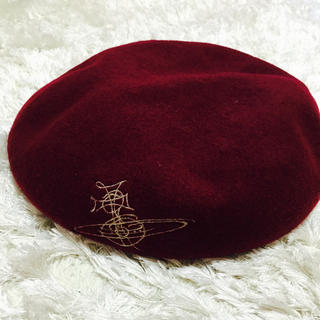 ヴィヴィアンウエストウッド(Vivienne Westwood)のヴィヴィアン オーブ刺繍ベレー帽(ハンチング/ベレー帽)