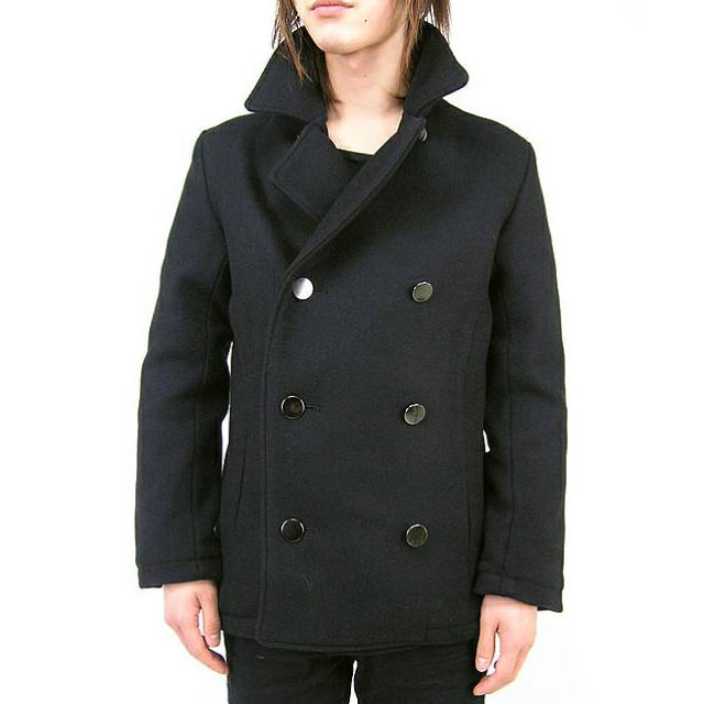 glamb(グラム)の【glamb】黒ピーコート  サイズ2 メンズのジャケット/アウター(ピーコート)の商品写真
