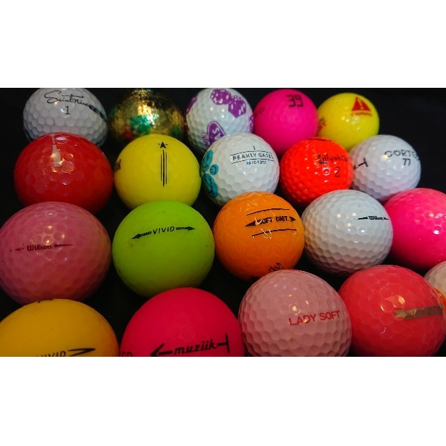 カラフルゴルフボール 20球④ ロストボール ゴルフボール スポーツ/アウトドアのゴルフ(その他)の商品写真