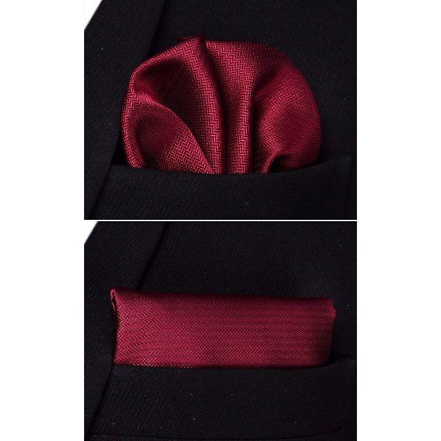 竜さま専用  ヒスデン(HISDERN）ハンカチ セット 赤  メンズのファッション小物(ネクタイ)の商品写真