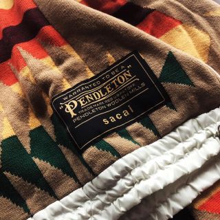 sacai Pendlton ペンドルトン　ワンピース　ブルー　サイズ1