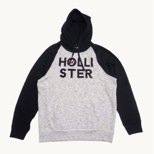 Hollister(ホリスター)の★新品★ホリスター★スウェットPOパーカー (Grey/Black/XL) メンズのトップス(パーカー)の商品写真