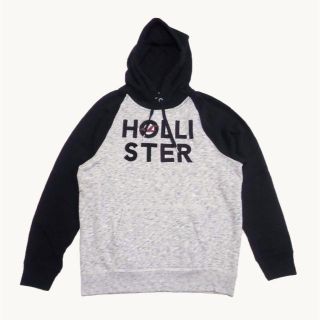 ホリスター(Hollister)の★新品★ホリスター★スウェットPOパーカー (Grey/Black/XL)(パーカー)