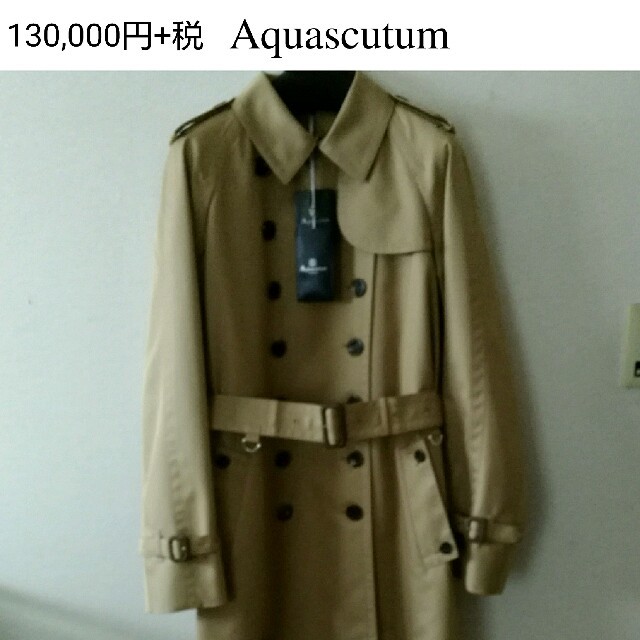 高速配送 AQUA 新品タグ付アクアスキュータムトレンチスプリングコート