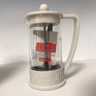 ボダム(bodum)の新品未使用☆ bodum☆フレンチプレスコーヒーメーカー☆白ブラジル350ml(コーヒーメーカー)