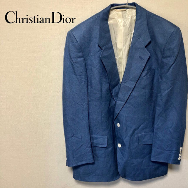 Christian Dior - Chrstian Dior クリスチャンディオール テーラードジャケット ブルーの通販 by 古着男子