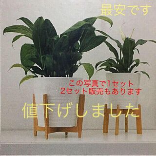 イケア(IKEA)のイケアIKEA 竹製のプラントスタンド 大小で1セット(その他)