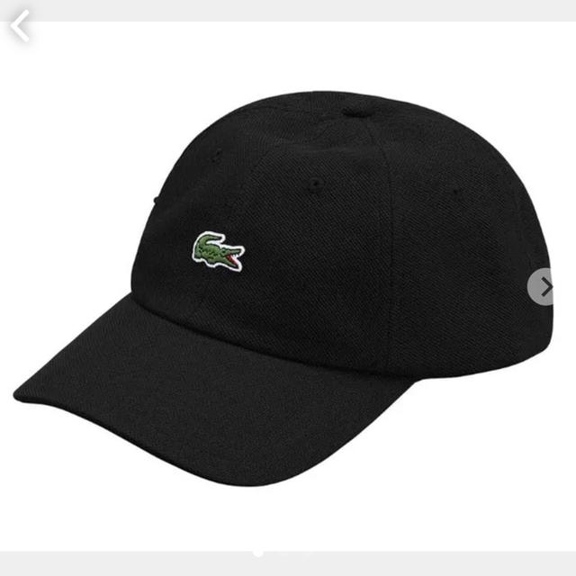 Supreme®/LACOSTE Pique 6-Panel キャップ　ブラック