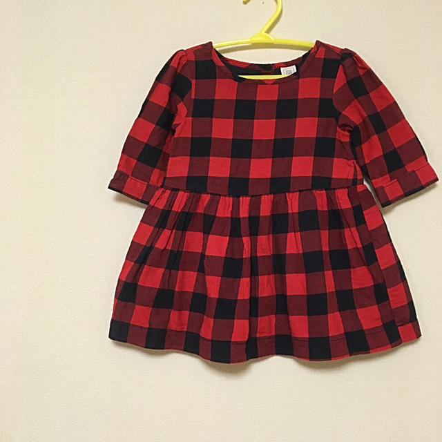 babyGAP(ベビーギャップ)のギャップ チェックワンピース キッズ/ベビー/マタニティのキッズ服女の子用(90cm~)(ワンピース)の商品写真