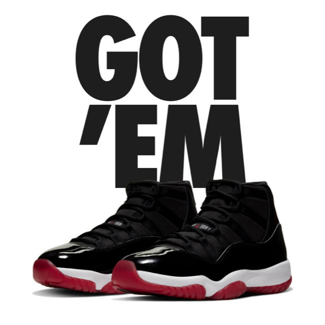 スニーカーNIKE AIR JORDAN 11 BRED 27.0cm