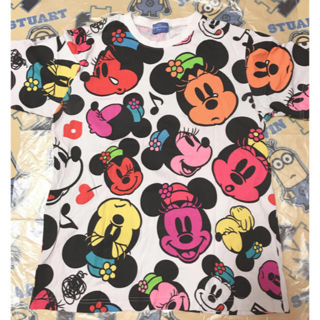 Disney ディズニー 半袖tシャツ 総柄ミニー Lの通販 By めがね 05 S Shop ディズニーならラクマ