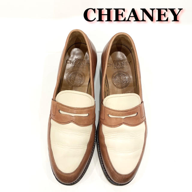 【あすつく】 CHEANEY - 名作《CHEANEY》 バイカラー ローファーBONNIE サイズ4 ローファー/革靴